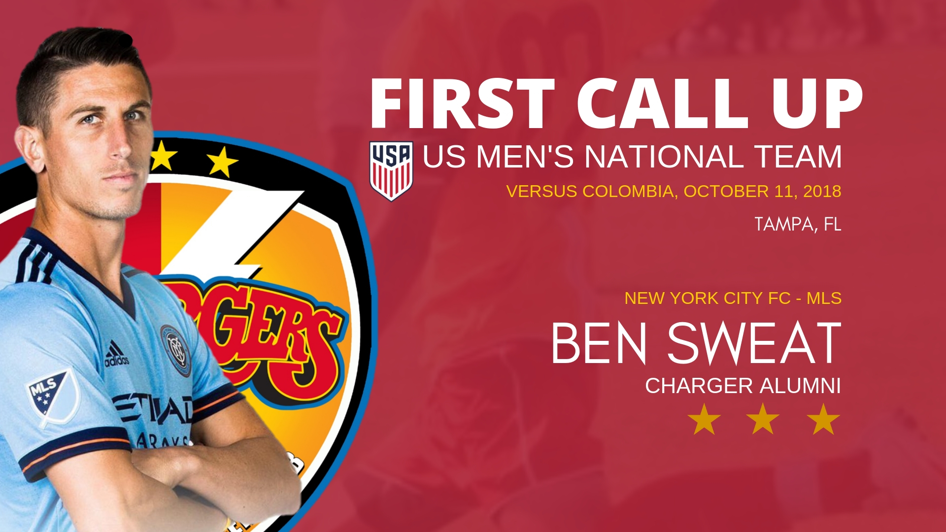 Chargers Alum Ben Sweat to USA Men's Nat'l Team