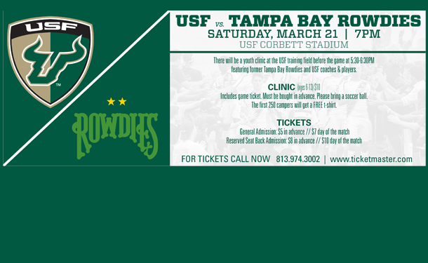 Tickets Now on Sale for USF vs. Rowdies Spring Game